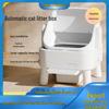 Smart Enclosed Cat Litter Box with Automatic Scooping, Deodorizing, Sterilizing, Anti-Splashing Features, and Mobile Remote Control
