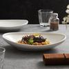 White Rectangular Ceramic Dinner Plate