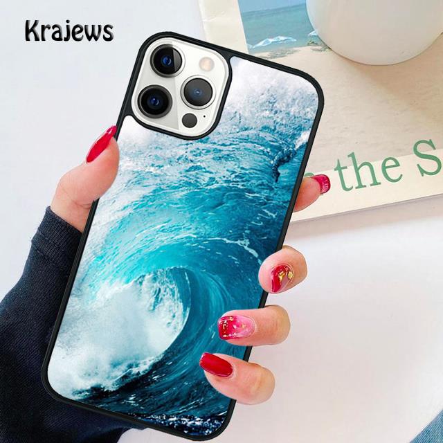 Blue Sea Ocean Waves soft Phone Case Cover For iPhone 17 Air 16 15 14 plus 12 13 pro max coque Shell Fundas
