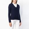 Polo Ralph Lauren FW21 Logo Solid V-Neck Knit Sweater Women sweater Blue 211508656-009