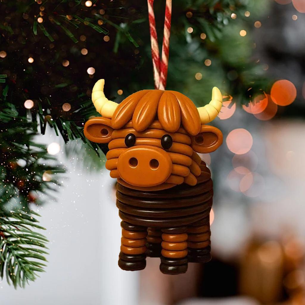 Button Ornament Making Set Animal Decoration Button Christmas Tree Craft Kit DIY Button Craft Kit for Xmas Hanging Decoration