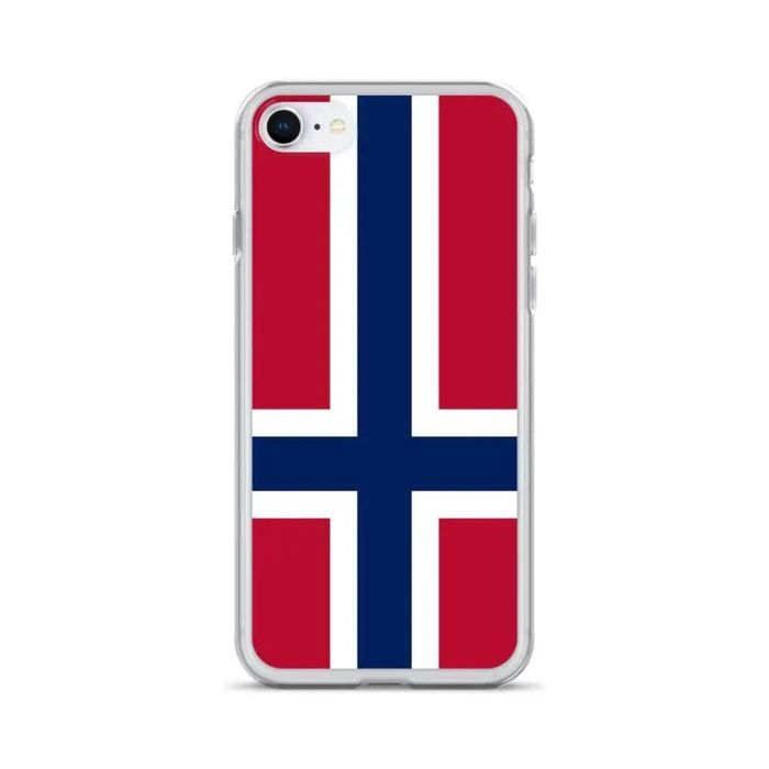 Coque iPhone - Svalbard et Jan Mayen - SE 2020 - Drapeau officiel - Souple - Multicolore