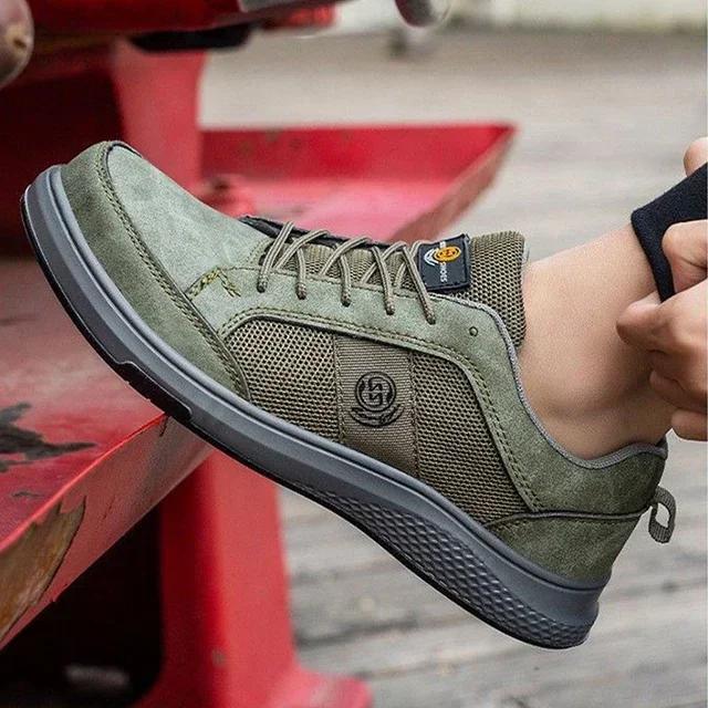 

Insulation 6KV Protective Shoes Work Sneakers Men Safety Shoes Men Indestructible Steel Toe Puncture-Proof Shoes Breathable 46