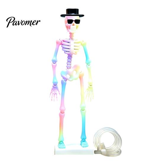 Underwater Dancing Skull Decor Skeleton Aquarium Bubbler with Adjustable Air Flow, 3D Printed Creative Fish Tank Ornaments Powered Moving Oxygenating