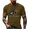 Men's Funny Animal Saying Print Vintage T-Shirt, Loose Breathable Summer Casual Top