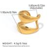 Stainless Steel Geometric Opening Rings for Women Men Adjustable Multi Layer Hollow Waterproof Rings Banquet Jewelry Accessories