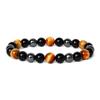 Facted Obsidian Hematite Tiger Eye Bracelets for Magnetic Health Protection Soul Jewelry Nature Stone Beads Bracelet Men Pulsera