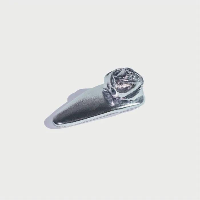 FLOWER CORSAGE HAIR PIN (SILVER) Rose Hairpin