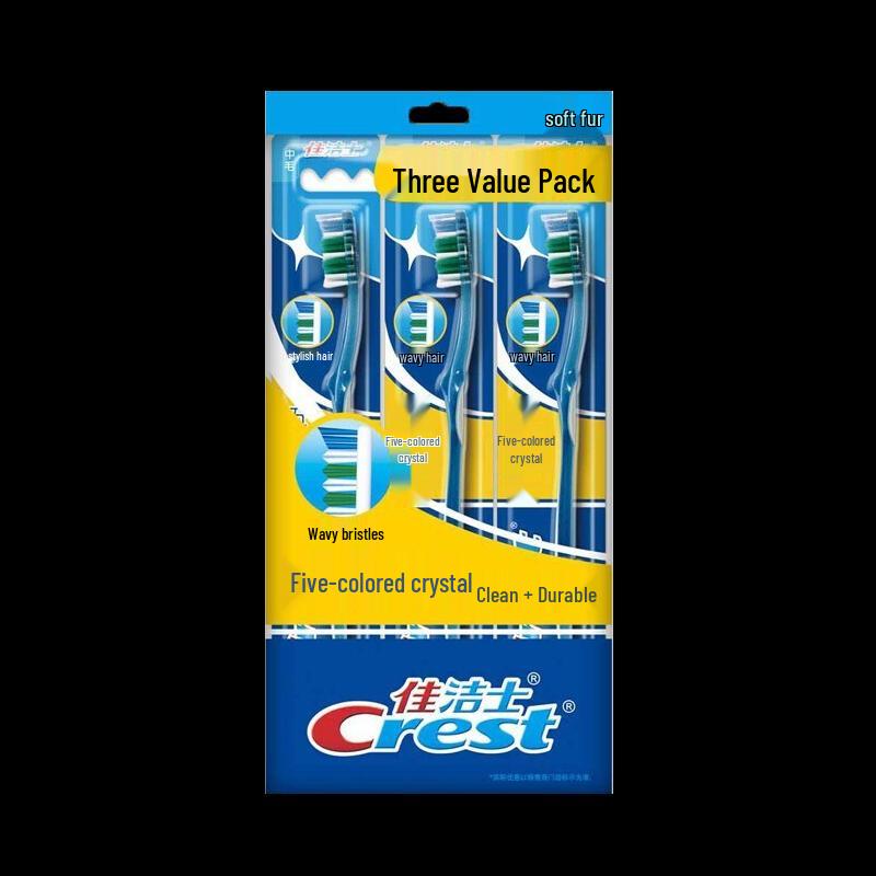 

Crest BL Colorful Crystal Soft Bristle Toothbrush 3-Pack
