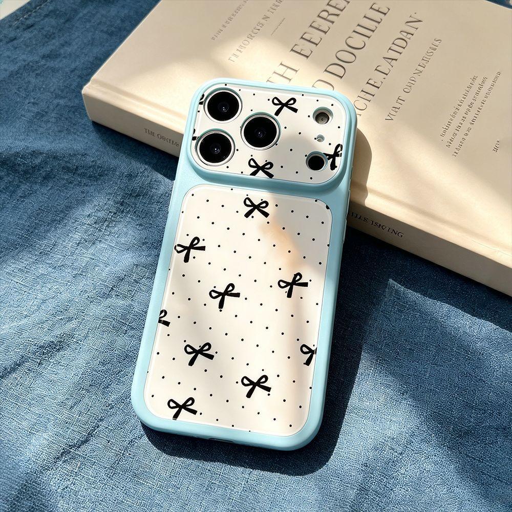 Polka dot bow is suitable for Apple 17 protective case 17pro niche iPhone17Pro premium sense 15 mobile phone case.