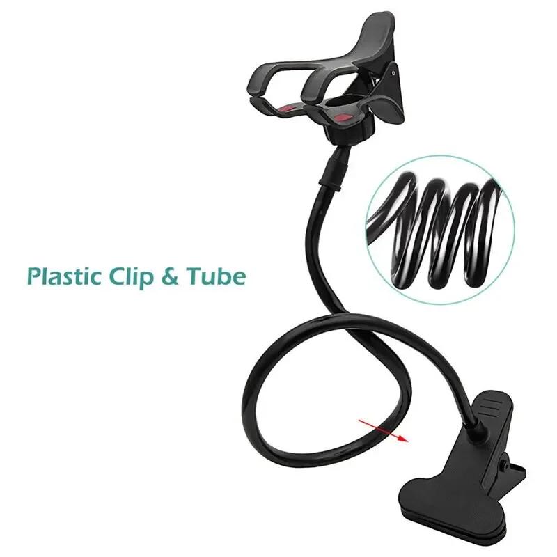 70cm 360 Clip Mobile Phone Holder Stand Portable Flexible Lazy Bed Desktop Bracket Smartphones Desk Bed Mount Stand Base Support