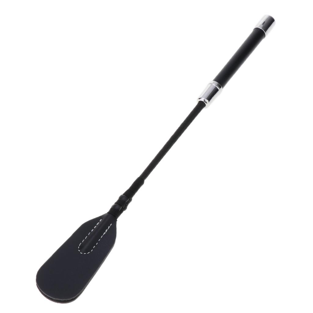 Black Riding Crop Straight Leather Restraint Cosplay Supplies