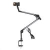 Desk Microphone Stand 360 Degree Adjustable Metal Boom Arm Mic Stand with RGB Light for Live Gaming