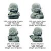 1/4Pcs Home Decor Cute Stone Little Monk Statues With Serene Zen Vibes Ornament For Meditation Space Desk Meaningful Gifts