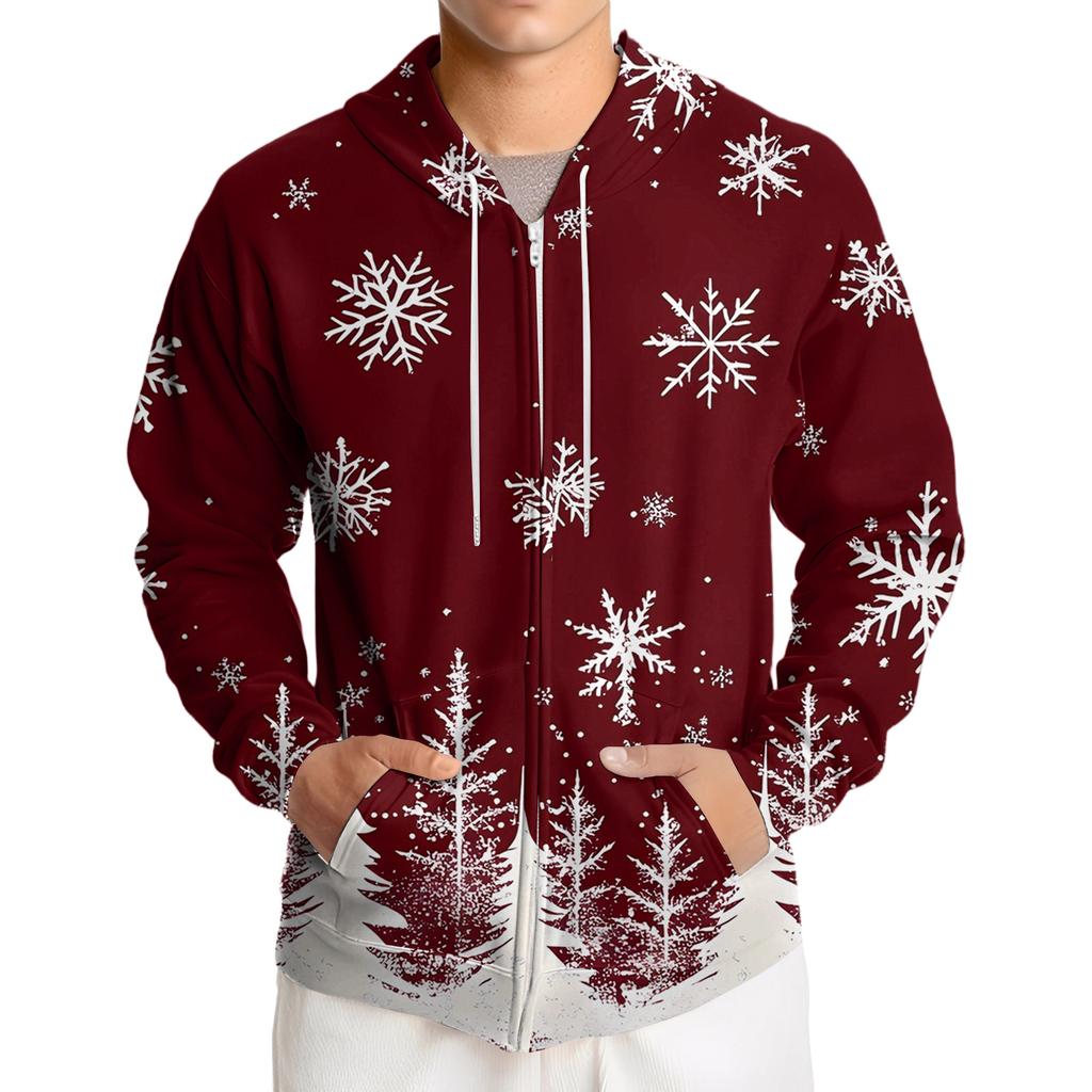 Men's Loose-fitting Casual Hooded Drawstring Jacket