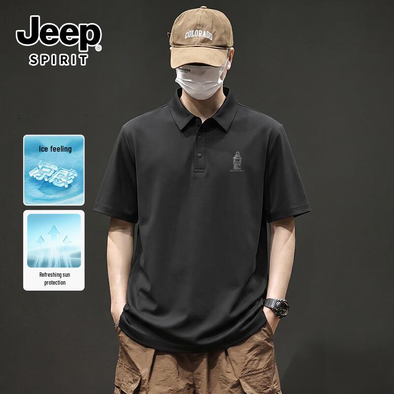 

JEEP SPIRIT Men s Ice Silk Sun Protection Polo Shirt XL