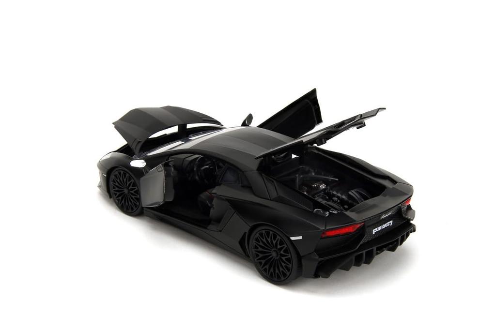 Kyosho Jada Toys Fast & Furious Series 1/24 Scale F7 Lamborghini Aventador SV Black (Show) Finished Model JADA36152