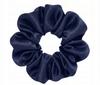 Silk Scrunchie Mulberry 6A Navy Blue M Medium Premium
