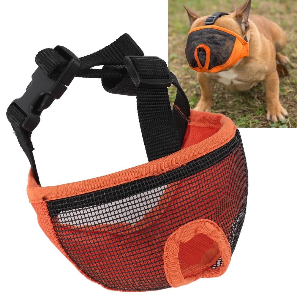 Breathable Dog Mouth Guard Soft Anti Bite Muzzle Easy Wear Short Snout Muzzle Bite Prevention