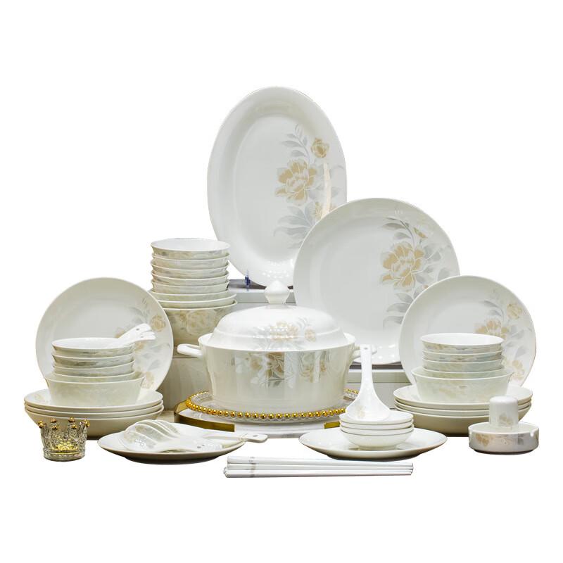 Jídelní sada z jingdezhenské keramiky, 46dílná