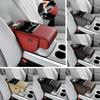 Multi-Function Car Armrest Box with USB Port - Storage Booster Pad Center Console Tissue Box And Water Cup Holder for Vehicle