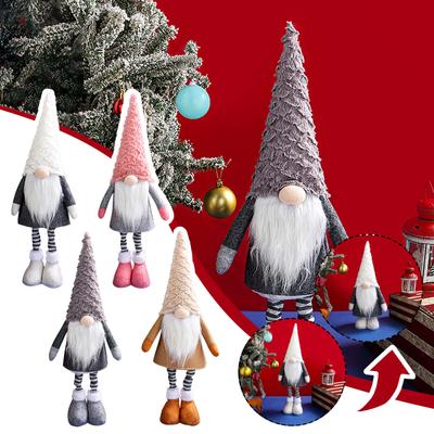 Christmas Gnome Swedish Santa Plush Telescopic Dwarf Doll Ornaments Christmas Tabletop Decor