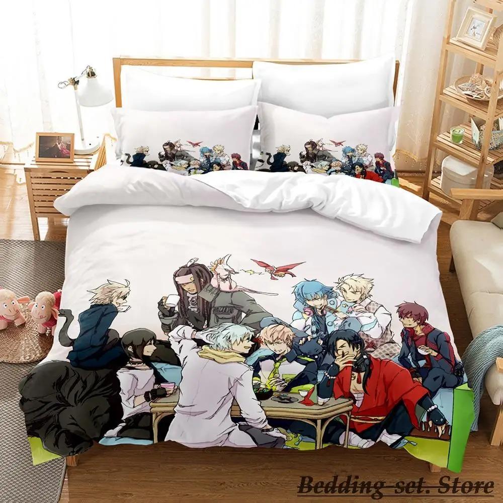 New DRAMAtical Murder Bedding Set Cartoon Anime Three-piece Set Adult Kid Bedroom Duvetcover Sets 3D Kawaii Letto Matrimoniale