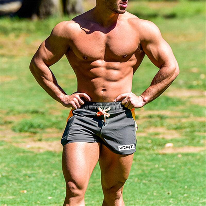 

Muscleguys Мужские спортивные шорты Летние повседневные пляжные шорты-бермуды Мужские спортивные короткие спортивные штаны для бодибилдинга Шорты сухой посадки Одежда для фитнеса L армия зеленый