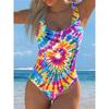 Maillot de bain une pièce sexy à imprimé géométrique d'été, Coupe ajustée et amincissante, Dos en U profond, Maillot de bain tendance accrocheur pour la plage, la piscine et les vacances