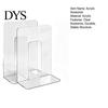 Office Desk Accessories for Book Clear Acrylic File Holder, L-Shaped Organizer, Sturdy Desktop Plastic Dividers Folder Rack, Documents Magazines