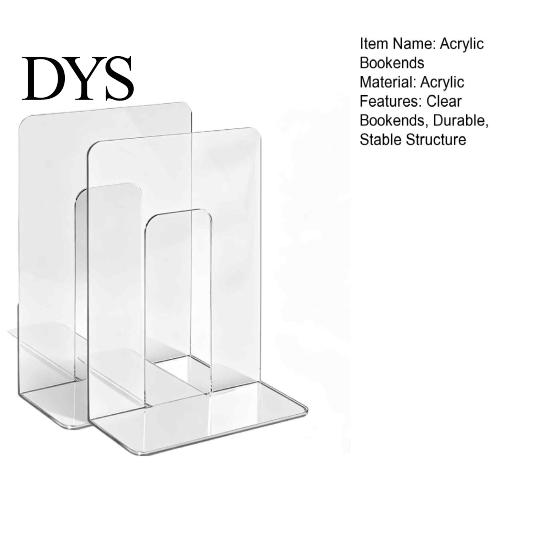 Office Desk Accessories for Book Clear Acrylic File Holder, L-Shaped Organizer, Sturdy Desktop Plastic Dividers Folder Rack, Documents Magazines