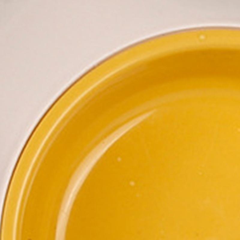 Pet Bowl Cute Large Capacity Prevent Slip Plastic Cat Dog Food Bowl for Indoor Feeding White Single Bowl