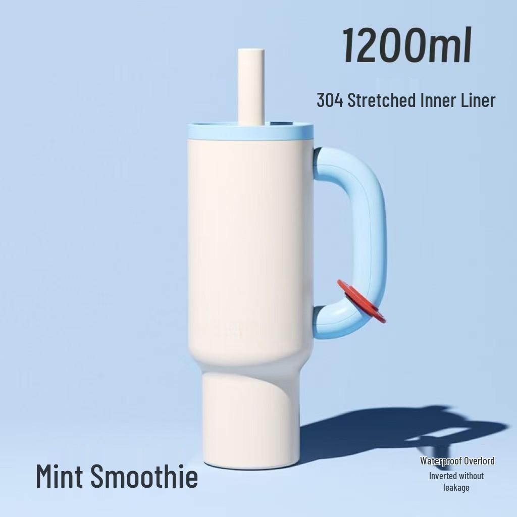 Sanrio Ice Buster Large Capacity Straw Cup - 2025 New Style Jumbo Thermos for Girls