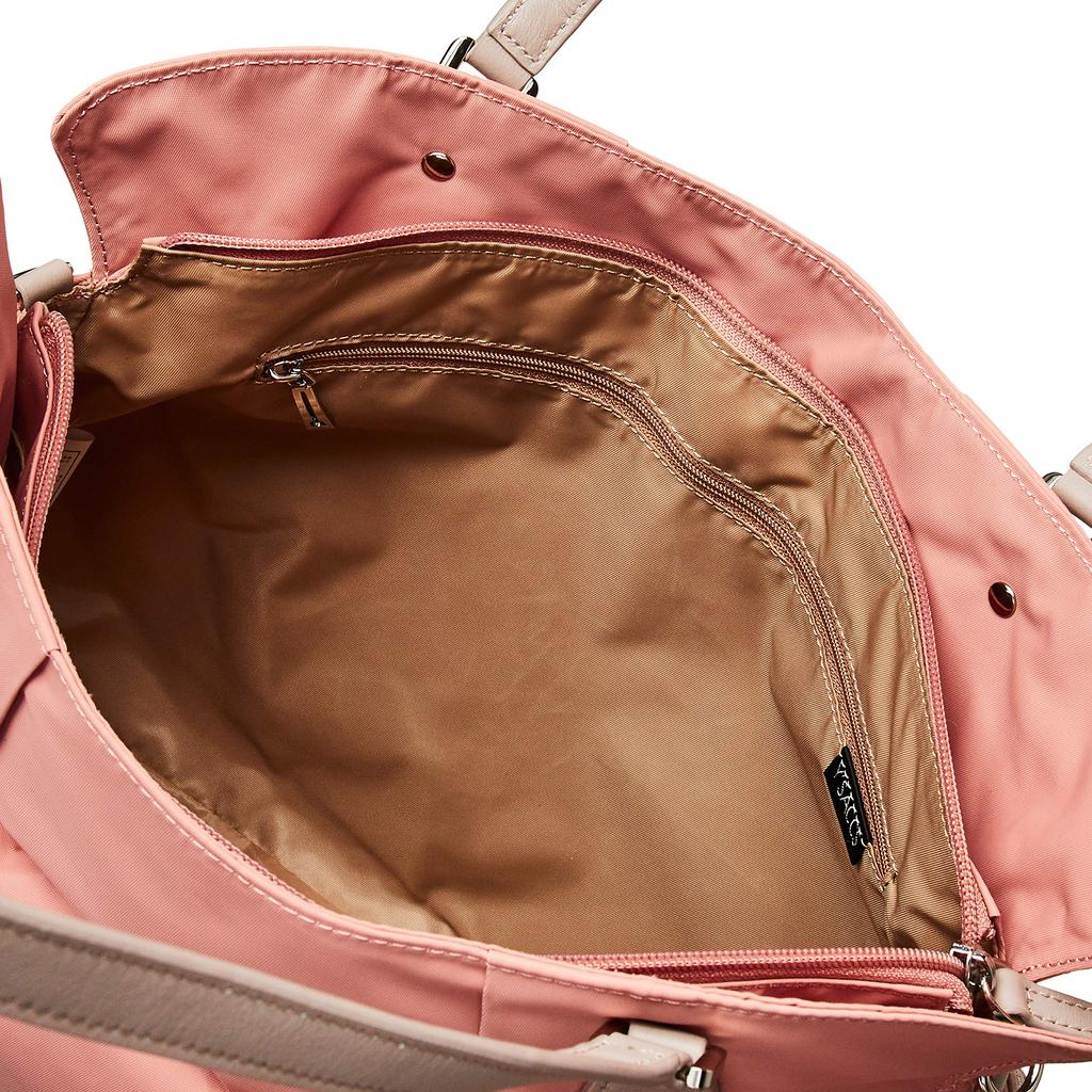 Recycled nylon front tuck 2way tote M size Coral [Isaac] Y01-02-03