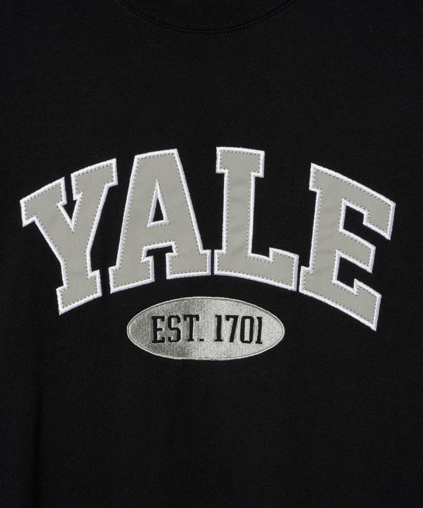 YALE Two-Tone Arch Short Sleeve T-Shirt_Black