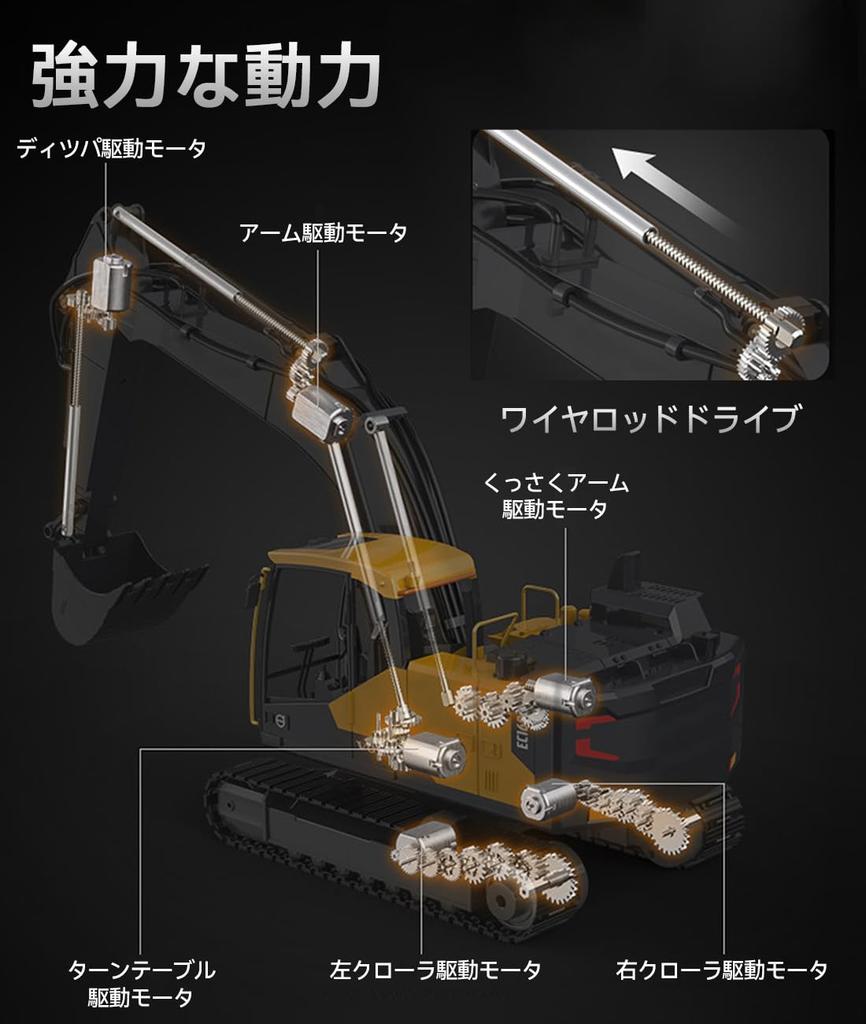 Alloy RC Excavator with Wireless Power Unlimited Lights Miniature Construction Construction Vehicle Birthday for Beaches and Sandboxes Excavator,