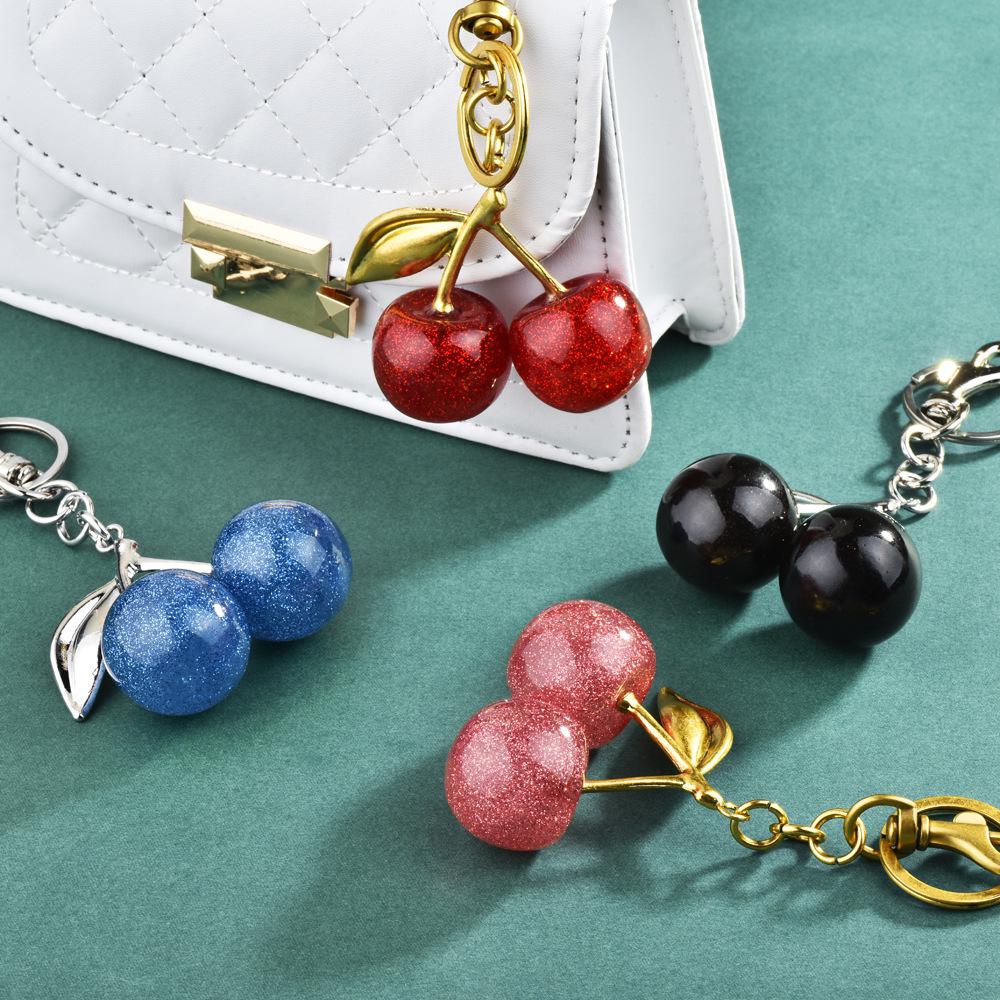 Cherry Keychain Pendant for Women's Bags – Exquisite Car Accessory