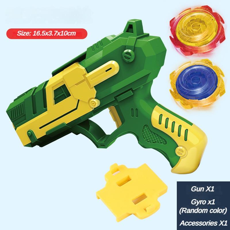 Glowing Gyro-launching Pistol Funny Long-lasting Dual Mode Flashing Spinning Top Outdoor Play With Friends Toys for Boy Gifts