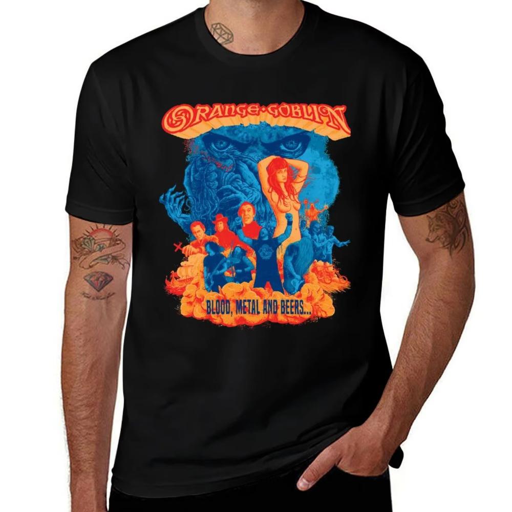 Orange Goblin Poster TShirt Cotton T Shirt Pack T Shirt Personalised TShirt Oversized T Shirt Vintage T Shirt Streetwear S