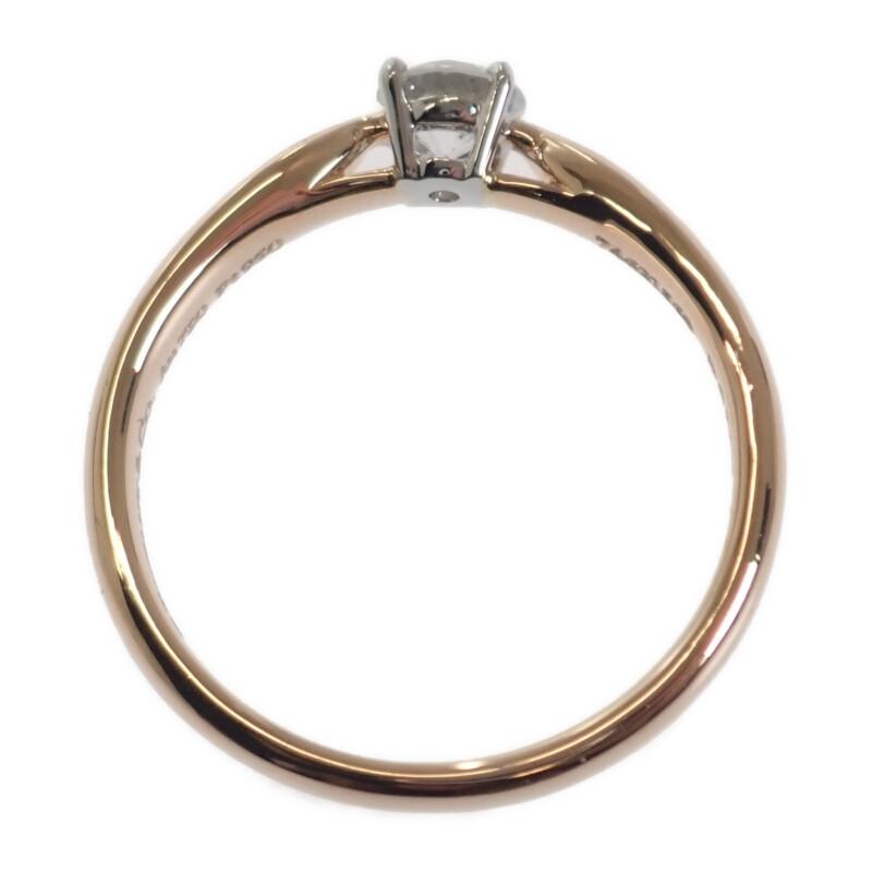 TIFFANY&Co.  # 8(Dimensiunea JP) inel K18 Aur Roz/Platină Pt950 Femei