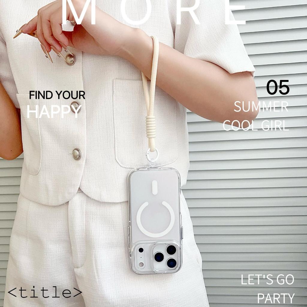 Xuncai Chameleon Magnetic Phone Case for Apple 17 Pro Max with Anti-slip Lanyard and Metal Buttons