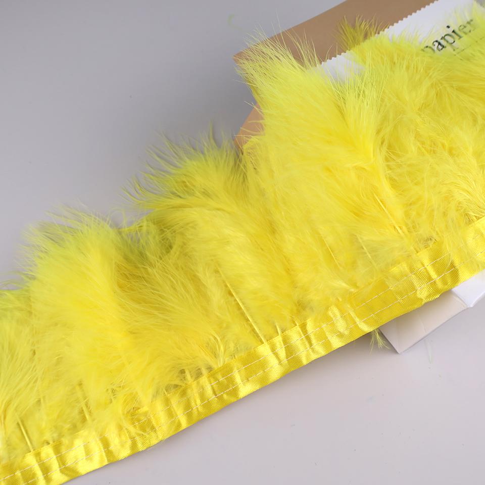 10 Meters Natural Turkey Marabou Feather Trim Ribbon Feather Fringe For Wedding Dress Decor Sewing Accessories Plumas