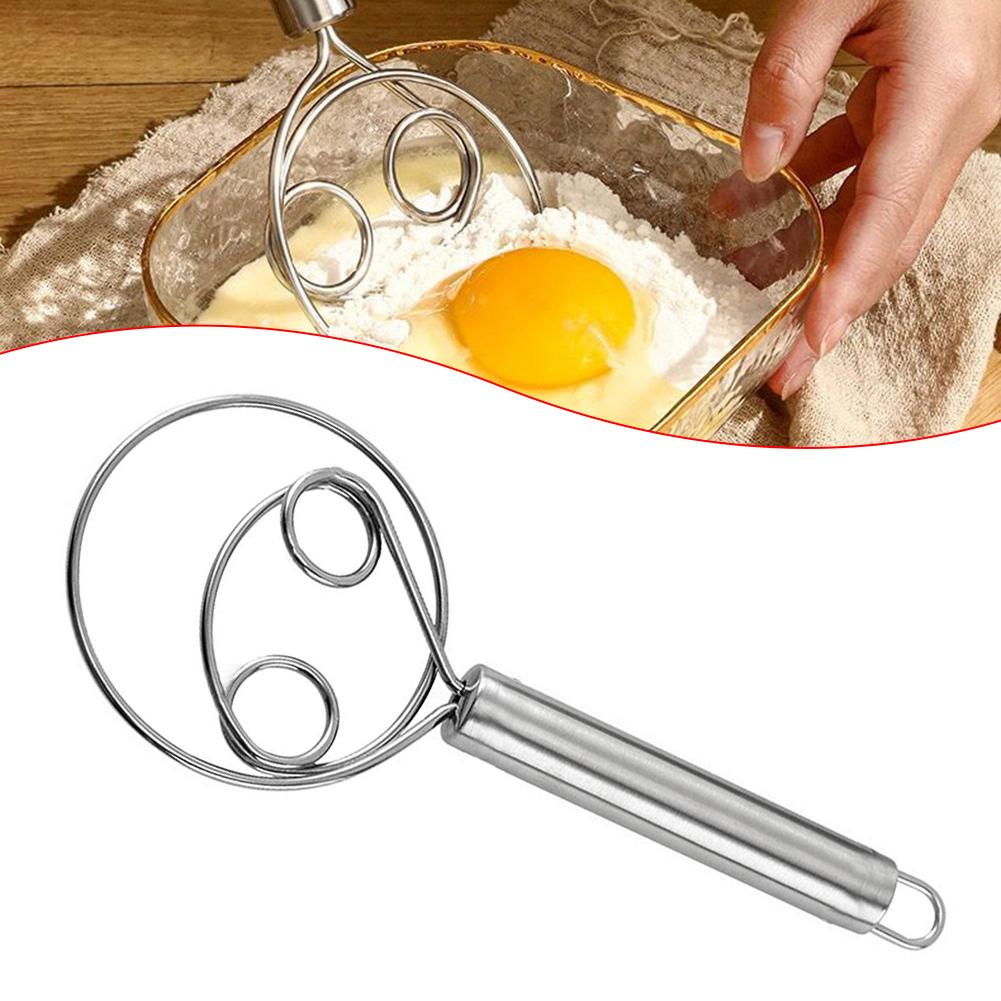 Stainless Steel Dough Whisk for Professional Kitchens and Home Cooking