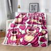 1 pezzo, Orso Fragola Lotso Coperta per Arredamento Casa: Una Coperta Morbida e Accogliente per la Tua Camera da Letto, il Soggiorno o le Avventure di Viaggio, Coperta Plaid in Flanella, da Esterno
