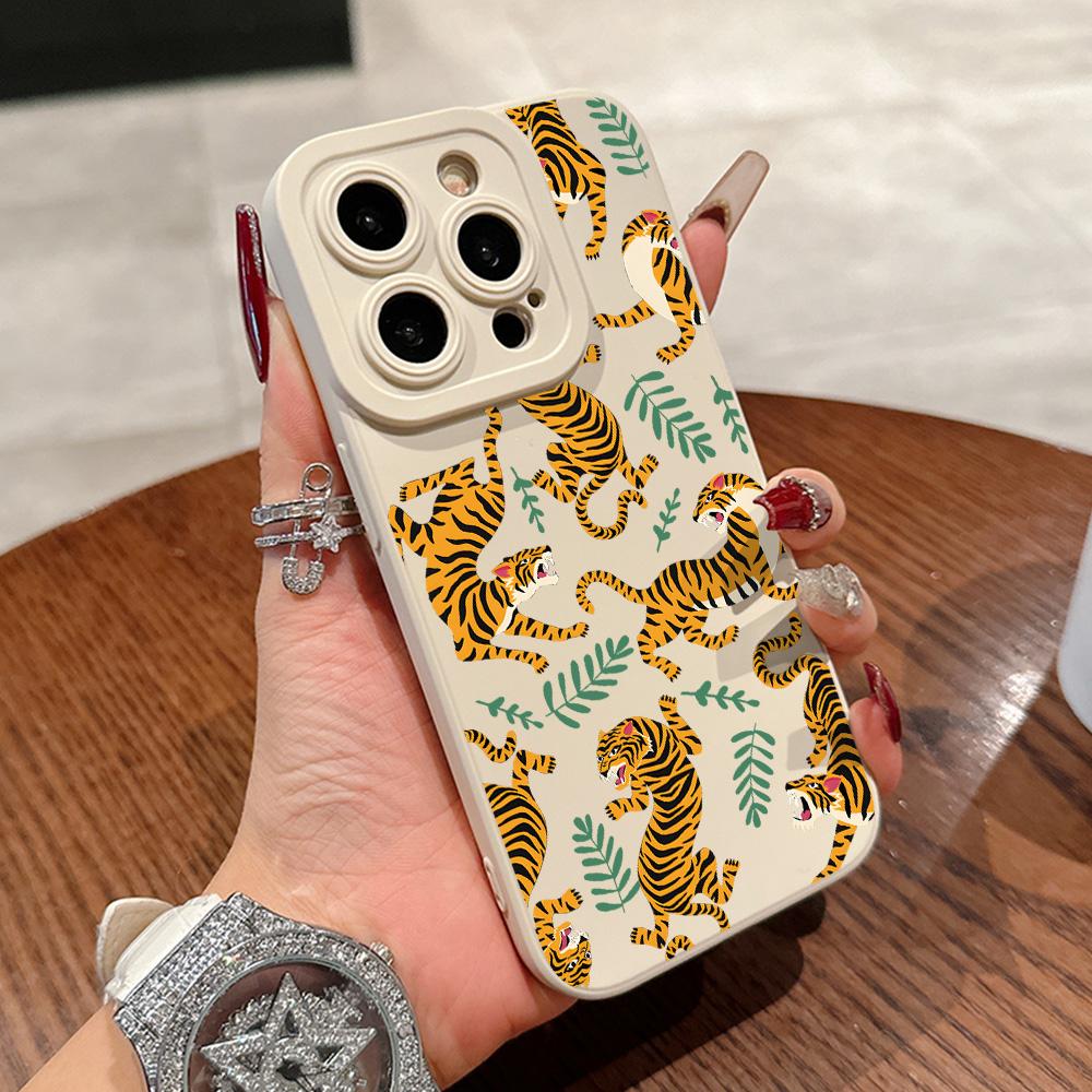 Jungle Tigers Phone Case For Samsung Galaxy S25 S24 S23 S22 S21 S20 Note20 Edge FE Plus Ultra 4G 5G Soft Silicone Back Cover