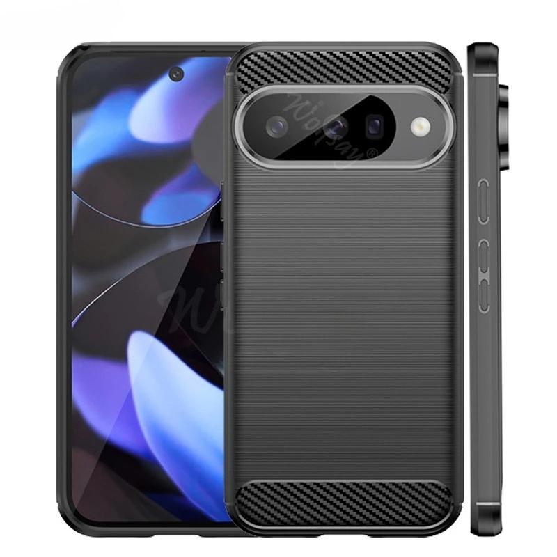 For Google Pixel 10 Case Anti-knock Soft Silicone Carbon Fiber Cover For Google Pixel 10 Pro XL Case For Google Pixel 10 Case