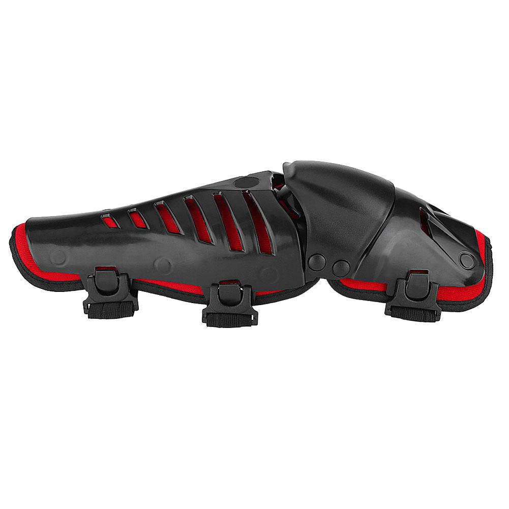 Motorcycle Racing Motocross Knee Pads   EVA Wr Resistance Black Red 41 X 12 Cm for Outdoor Sports