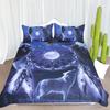 Wolves Dreamcatcher Duvet Cover Set, Animal Prints Queen Size Comforter Cover, Dreamlike Vintage Feather Wolf Bedding 3pcs Sets
