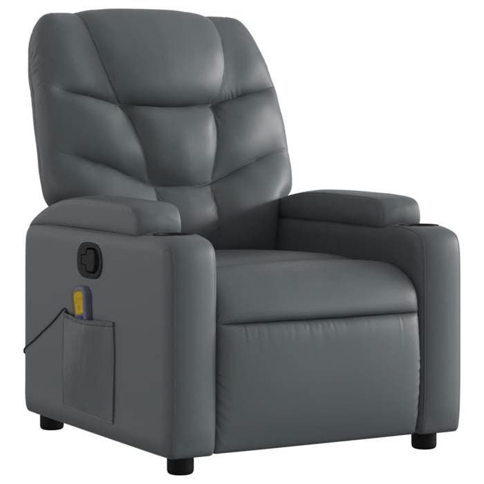 VidaXL Reclining Massage Armchair, Relaxation Chair with Cup Holders, Seat with Backrest and Armrests Living Room, 372475
