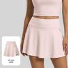 Breathable High-Waisted Yoga Skort with Side Pocket & Slit - Quick-Dry, Anti-Exposure, Fake Two-Piece Design